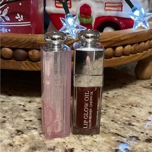 Dior Addict Lip Glow Lipstick in Rose Nude with - Dior Cherry Oil NWOT $30 for 2